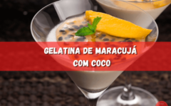 Gelatina de Maracujá com Coco Ralado